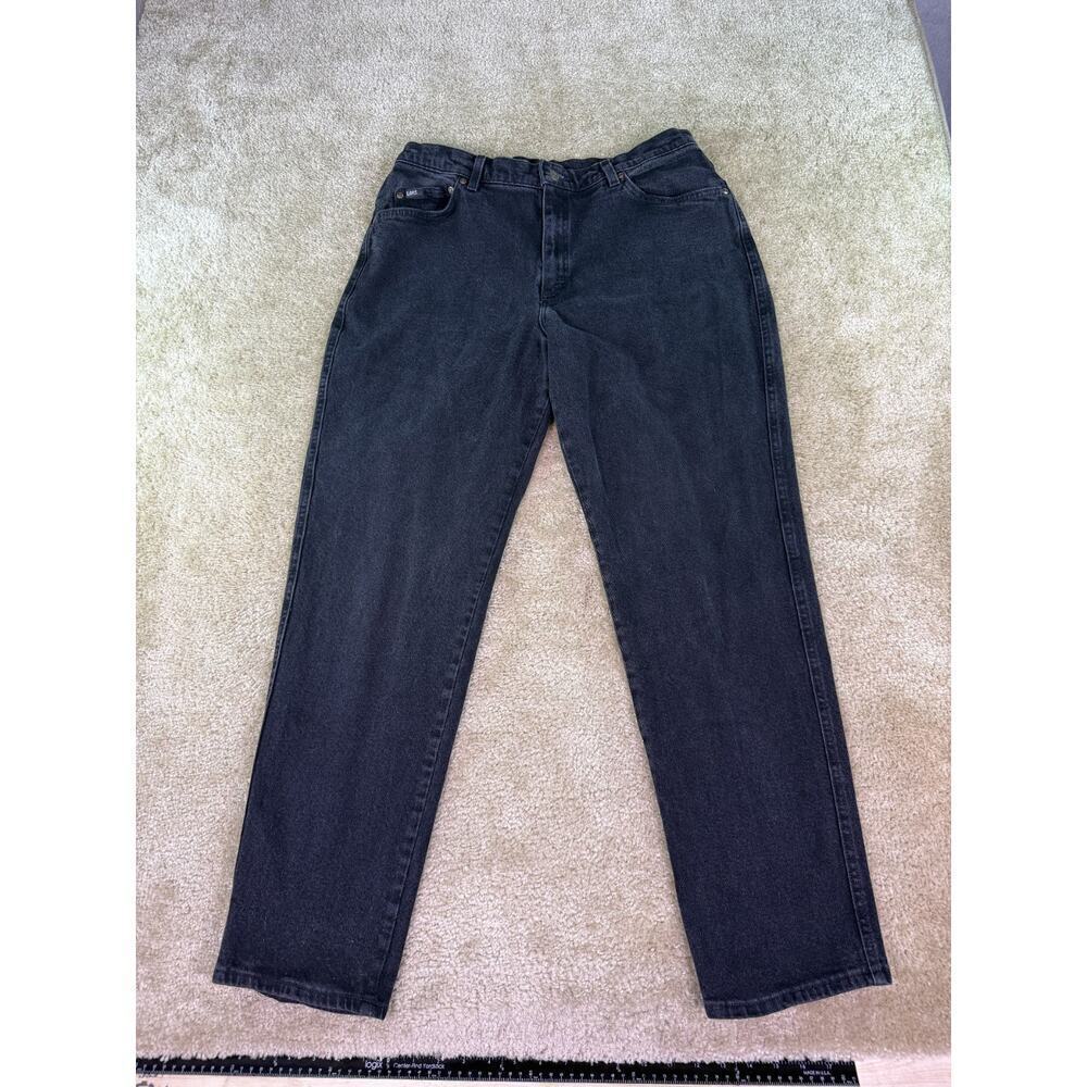 Vintage Lee Original Jeans Womens Black Size 18M High Rise Relaxed 34x31 D299